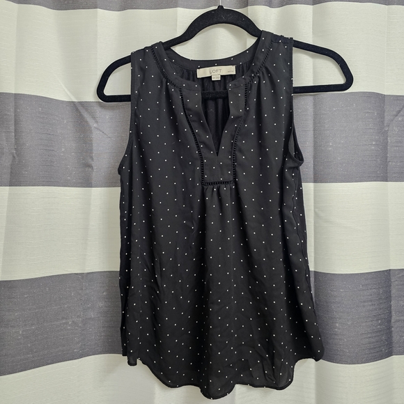 LOFT Tops - LOFT Black and White Sleeveless  Blouse